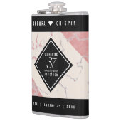 37エレガントth Alabasterの結婚記念日 フラスク (左)