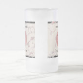 37エレガントth Alabasterの結婚記念日 フロストグラスビールジョッキ (中央)