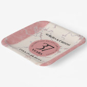 37エレガントth Alabasterの結婚記念日 ペーパープレート (傾斜あり)