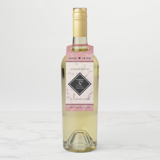 37エレガントth Alabasterの結婚記念日 ボトルネックタグ (ボトル)