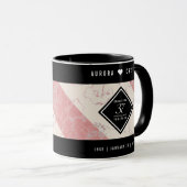 37エレガントth Alabasterの結婚記念日 マグカップ (正面右)