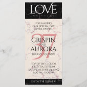 37エレガントth Alabasterの結婚記念日 メニュー (裏面)