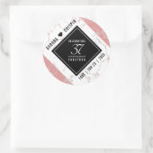 37エレガントth Alabasterの結婚記念日 ラウンドシール (バッグ)