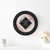 37エレガントth Alabasterの結婚記念日 ラージ壁時計 (ホーム)