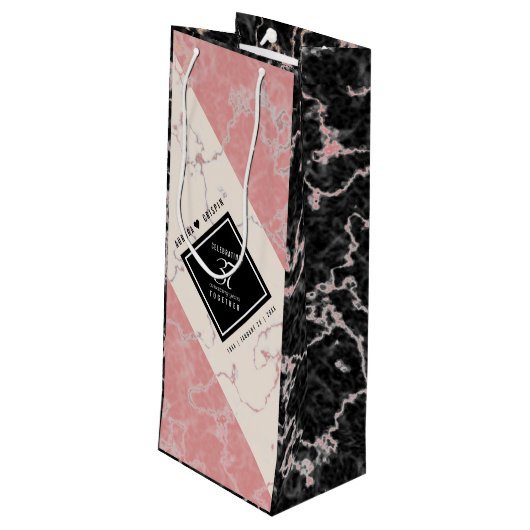 37エレガントth Alabasterの結婚記念日 ワインギフトバッグ (裏面アングル)