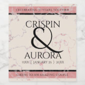 37エレガントth Alabasterの結婚記念日 ワインラベル (シングルラベル)