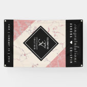 37エレガントth Alabasterの結婚記念日 横断幕 (横)