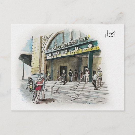 37フリンダー通り駅 ポストカード (正面)