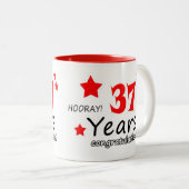 37周年記念37結婚周年 ツートーンマグカップ (正面右)