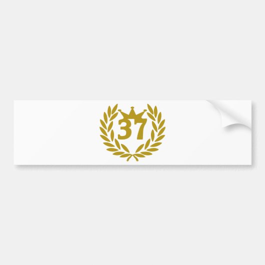 37実質月桂樹王冠 バンパーステッカー (正面)