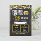 37年ぶりのサプライズ・バックヤードパーティにお祝いとビールを 招待状 (スタンド正面)