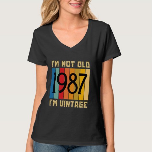 37歳ではない私は1987年ヴィンテージ37th Birt Tシャツ (正面)