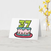 37歳のお誕生日ケーキ カード (黄色い花)