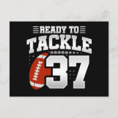 37歳のタックルフットボールパーティー 37歳の誕生日 ポストカード (正面)