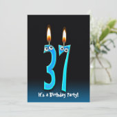 37歳の誕生日パーティー招待状 招待状 (スタンド正面)