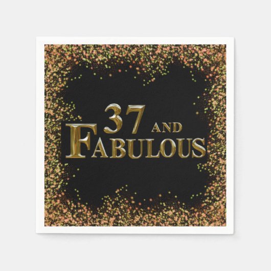37歳の誕生日 スタンダードカクテルナプキン (正面)