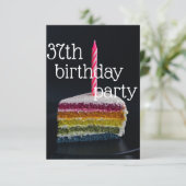 37歳の誕生日 招待状 (スタンド正面)