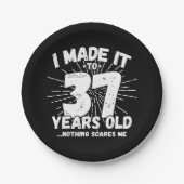 37歳皮肉ミームおもしろい37誕生日 ペーパープレート (正面)