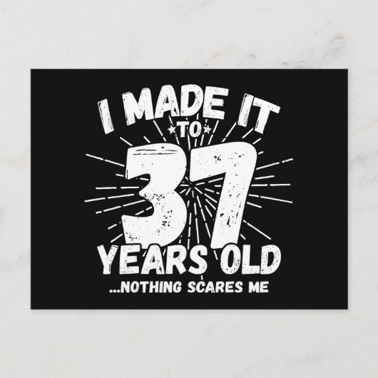 37歳皮肉ミームおもしろい37誕生日 ポストカード (正面)