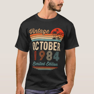 37歳37番目の誕生日ヴィンテージ1984年10月37日 Tシャツ