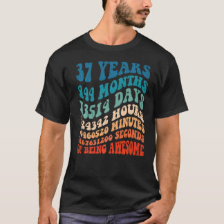 37歳37誕生日カッコいいヴィンテージレトロ444 Tシャツ