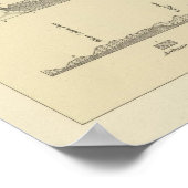 37番目の平行線に沿った断面 ポスター (角)