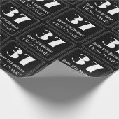 37番目の誕生日-インスパイアアールデコ検索"37",名前 ラッピングペーパー (角)