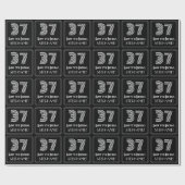 37番目の誕生日:インスパイアアールデコ「37」を見る/名前 ラッピングペーパー (フラット)