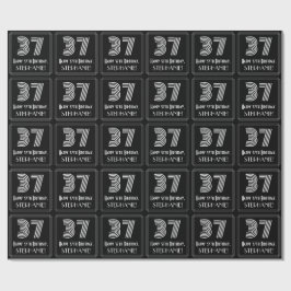 37番目の誕生日:インスパイアアールデコ「37」を見る/名前 ラッピングペーパー