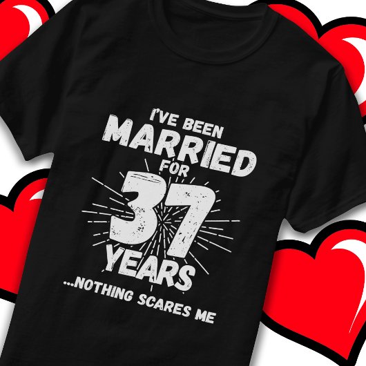 37結婚した年おもしろい37結婚周年 Tシャツ