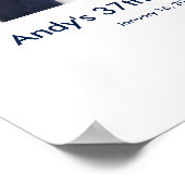 37誕生日フォトカスタムーのサインインパーティーボード37 ポスター (角)