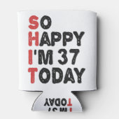 37誕生日嬉しい私は37今日のギフトおもしろい 缶クーラー (裏面)