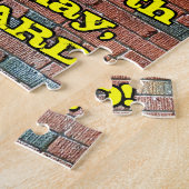 37誕生日:おもしろいグラフィティインスパイアレインボー37 ジグソーパズル (側面)