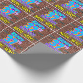 37誕生日:おもしろい、アーバングラフィティインスパイアルック ラッピングペーパー (角)