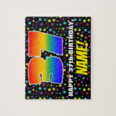 37誕生日:おもしろい、カラフル星野パターン ジグソーパズル (縦)