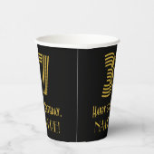 37誕生日:インスパイアアールデコ「37」と名前 紙コップ (右)