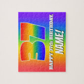 37誕生日— 数々の – 色のレインボーパターン「37」 ジグソーパズル (縦)