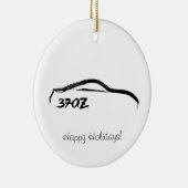 370Z黒いブラシストローク セラミックオーナメント (右)