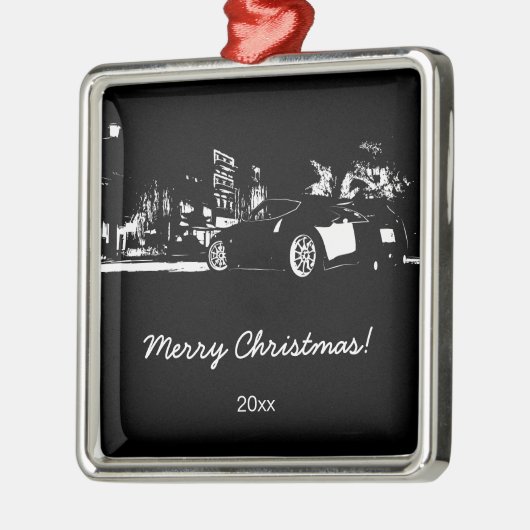 370Z "後部スタンスの"クリスマスのオーナメント メタルオーナメント (左)