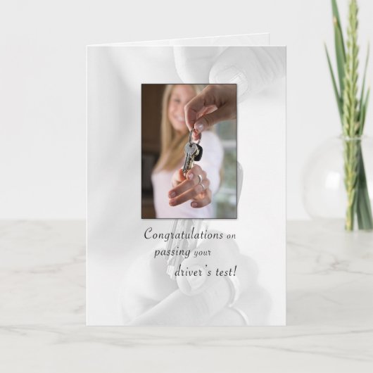 3715ドライバライセンスの合格おめでとうございます カード (正面)