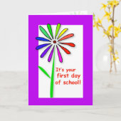 3722学校開花の初日 カード (黄色い花)