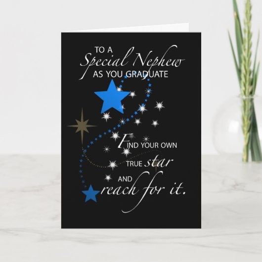 3729人の甥の卒業の星 カード (正面)