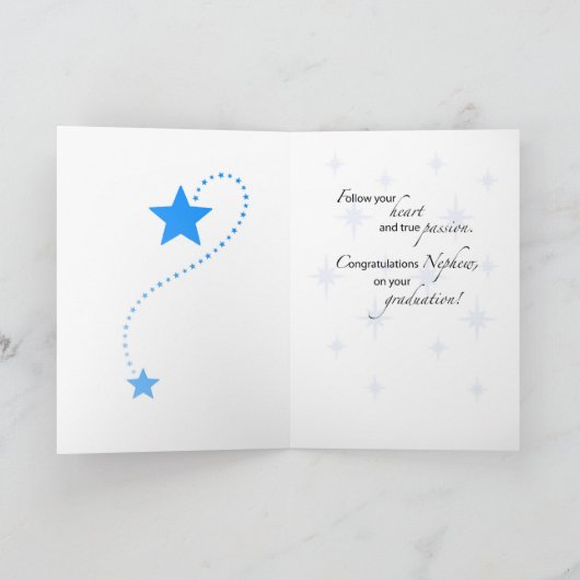 3729人の甥の卒業の星 カード (内部)