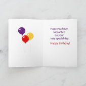 3752 Happy 3rd Birthday Bear カード (内部)