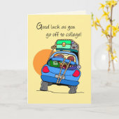 3758大学お洒落な車に カード (黄色い花)