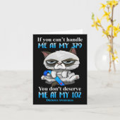 379もし匹の猫の糖尿病の戦争では私を扱えない カード (黄色い花)