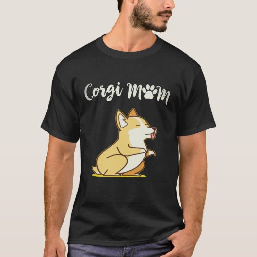 37 コーギーママ コーギー Tシャツ (正面)