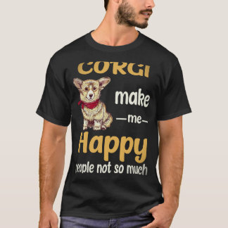 37 コーギー 私を幸せにするのはコーギーであって人ではない Tシャツ