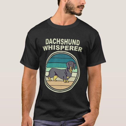 37 ダックスフンドのささやき ヴィンテージ Tシャツ (正面)