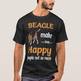 37 ビーグルは私を幸せにしてくれる 人間はそれほどでも Tシャツ